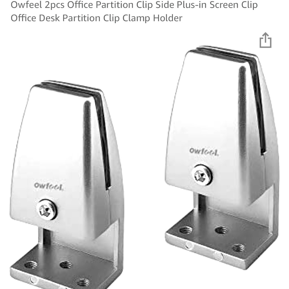 Owfeel 2pcs Office Partition Clip Clamp Holder